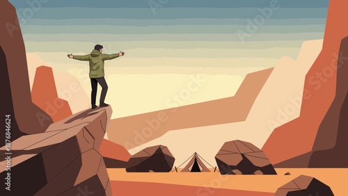 Adventures In The Desert Landscape Exploring Freedom And Independence Camping In The Wild