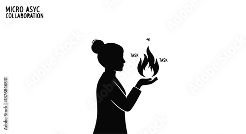 silhouette of a woman with a cocktail