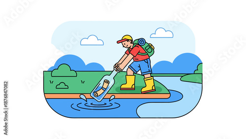 Adventurous Traveler Finds Ancient Message In A Bottle During River Trek