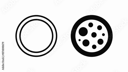Two distinct circles Vector