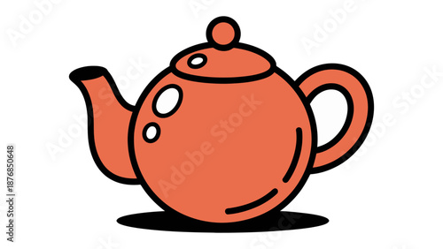 Ceramic Teapot Illustration: A simple yet elegant illustration of a ceramic teapot, perfect for conveying warmth and refreshment.