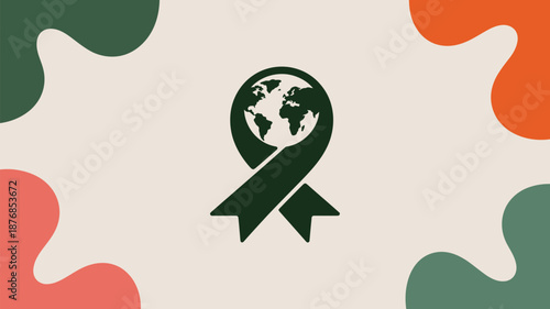Global awareness ribbon Vector