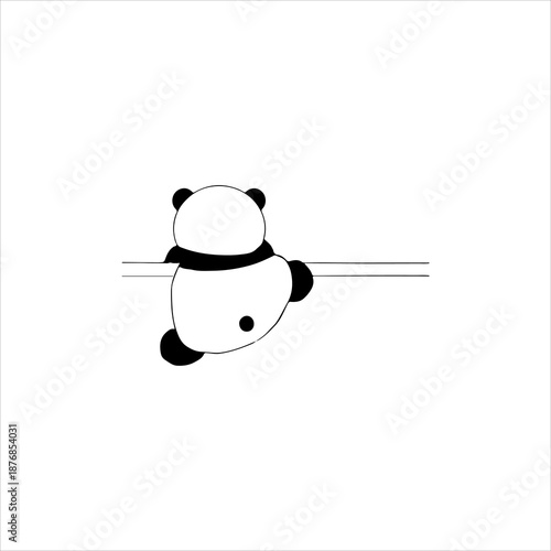 Panda Bear Hanging Upside Down