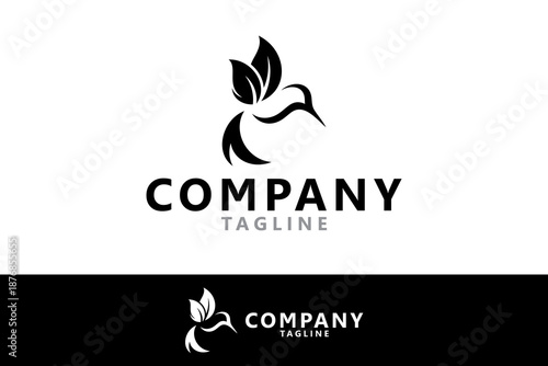 Bird silhouette logo design concept