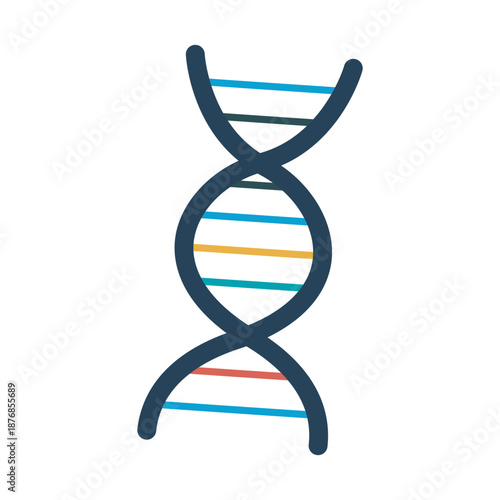 DNA helix genetics biology science life code colorful research health future discovery innovation molecular blueprint