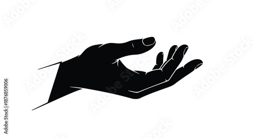 Open hand reaching out for support, offering help or receiving something precious.