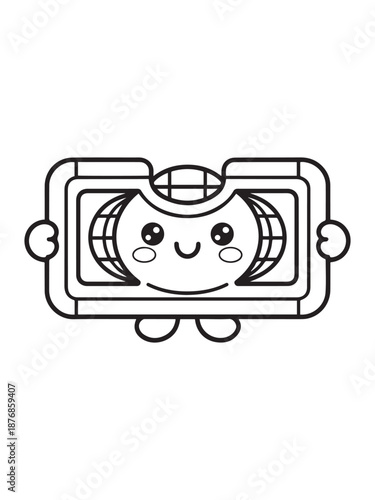 Wallpaper Mural Cute Tools At Work with a bold and easy coloring book for kids. Torontodigital.ca