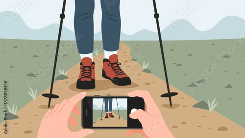 Capturing Adventures Mobile Photography on Hiking Trails with Trekking Poles