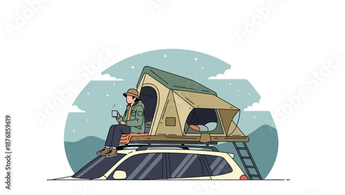 Car Top Tent Offers Comfortable Camping Experience In The Middle Of Nature