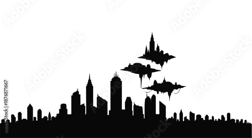 silhouette of the city