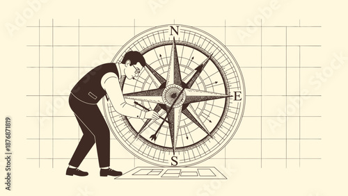 Creating Directions With Compass And Grid For Future Success And Business Planning
