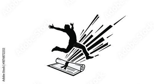 silhouette of a man with a laptop