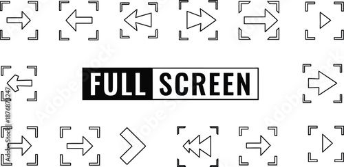 Full screen mode icon with arrow symbols