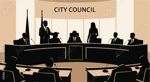 business meeting room with conference table