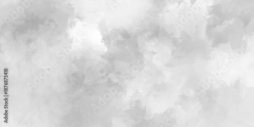 White and gray grunge wall and smoke, cloud texture. gray smoke and fog design texture overlays. hand painted vector on watercolor texture. white paper texture and gray wall background.