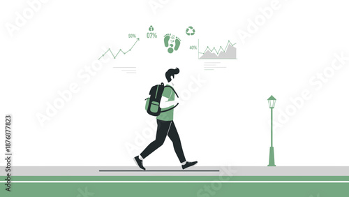 Ecological Footprint Journey Visualizing Carbon Footprint and Sustainable Lifestyle