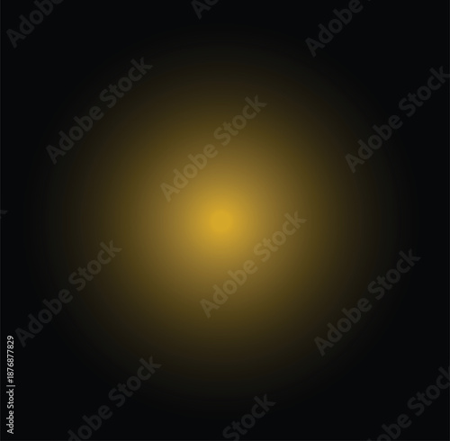 Vibrant light effect with glowing yellow center and dark radial gradient
