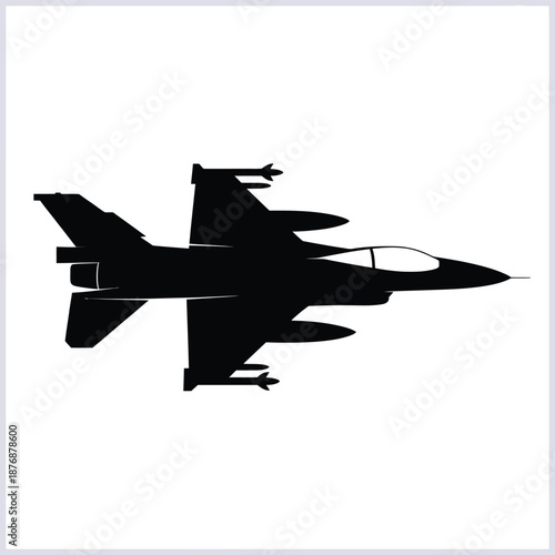 black silhouette of a fighter jet aircraft in flight