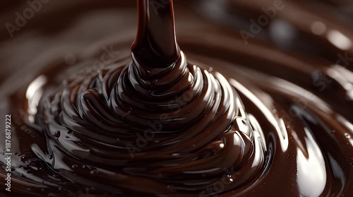Pouring Melted Liquid Chocolate Ganache on Cake Video.