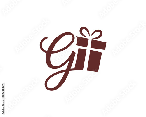 A stylized gift icon with a red ribbon and bow, symbolizing present and generosity