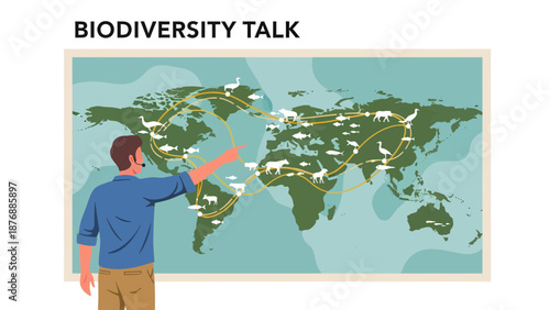 Global Biodiversity Awareness Presentation Shows Migratory Patterns Worldwide