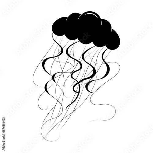 A hand drawn style illustration showing depression