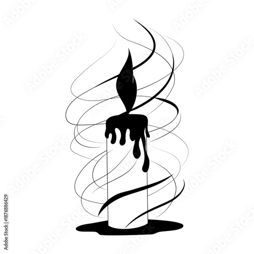 A sketchy style illustration representing candle drip