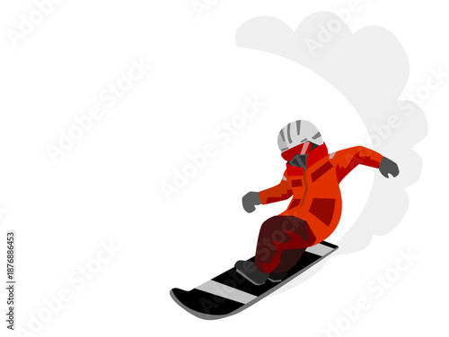 スノーボーダーのイラスト / snowboarder illustration