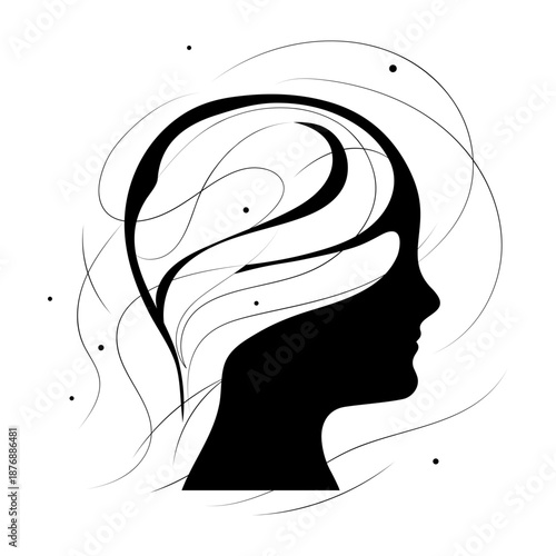 A doodle style illustration showing mind relaxation