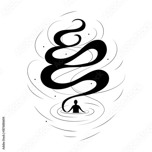 A drawing style illustration depicting sauna