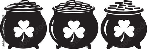 Pot of gold vector st patricks day