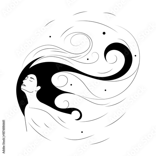 A doodle style illustration showing flute