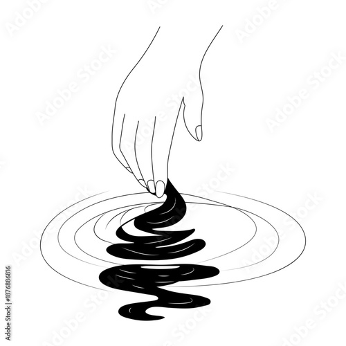 An illustration of calmness designed in doodle style