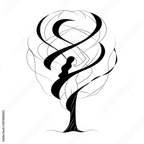 A sketchy style illustration depicting nature love