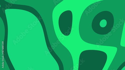 Abstract Green Fluid Blob Motion Loop Background