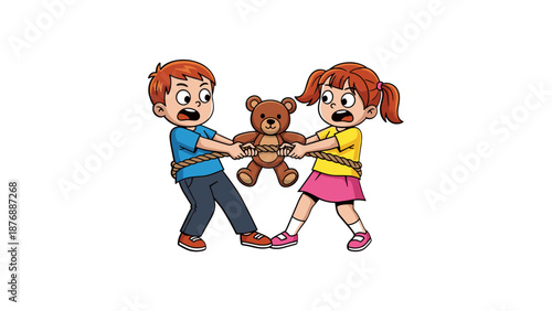 Children Playing with Teddy Bears
