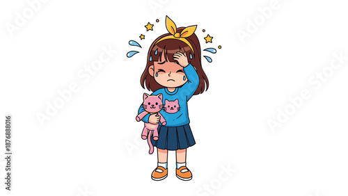 Excited Girl Celebrating with Balloons