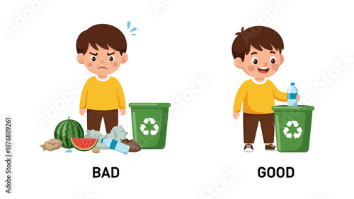 Good vs Bad Recycling Habits