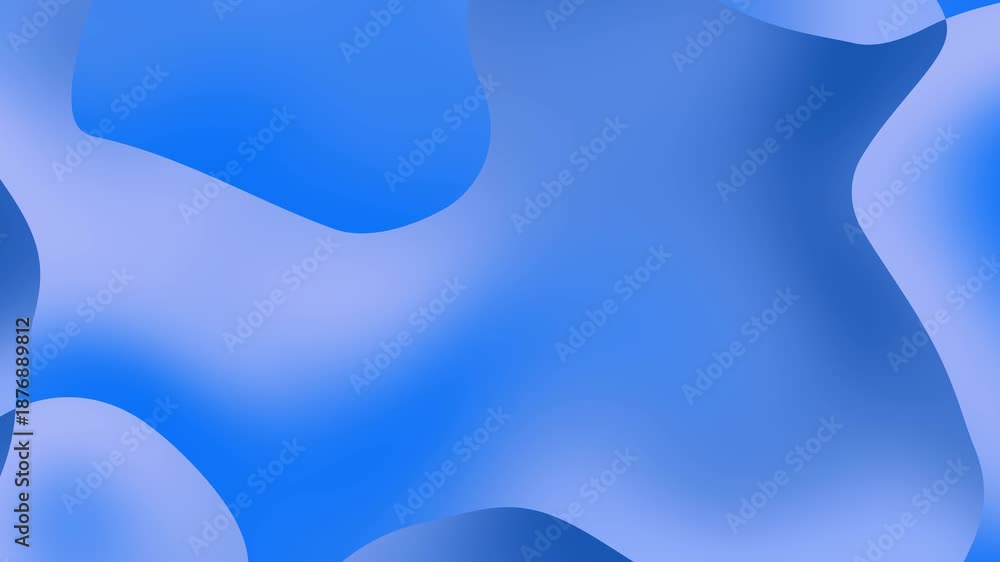 Abstract blue fluid gradient background with floating organic liquid ...