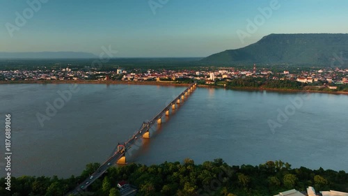 Wallpaper Mural Scenic view of the Temple of the Golden Buddha in Laos, featuring traditional Buddhist architecture and a golden Buddha statue Torontodigital.ca
