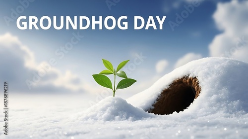 Groundhog day weather prediction with spring plant growth