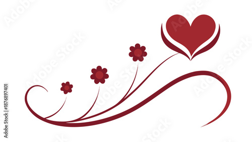 Flowers growing into a heart