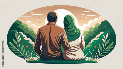 Couple enjoying nature