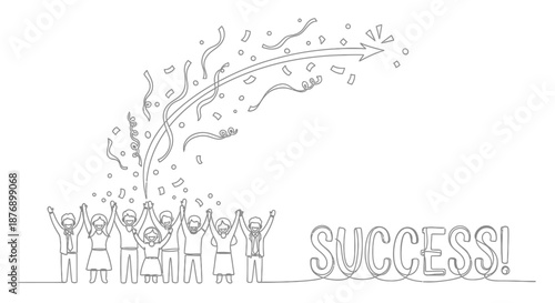 Group of People Celebrating Success Together.