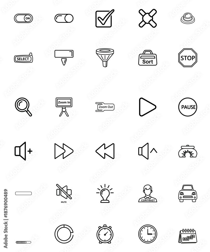 Fototapeta premium Icons Collection