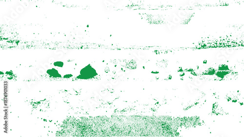 Green paint splatters on white background texture