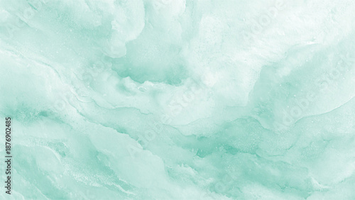 Soft green watercolor texture background with white