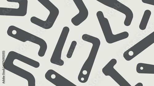 Modern abstract background with gray geometric shapes and holes