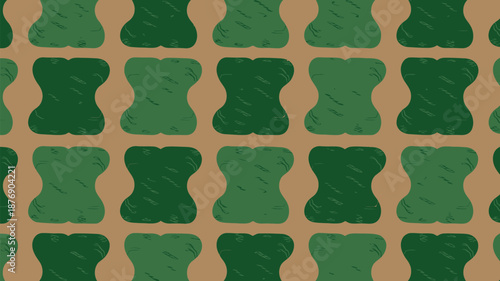 Vibrant green broccoli pattern on brown background for healthy food designs