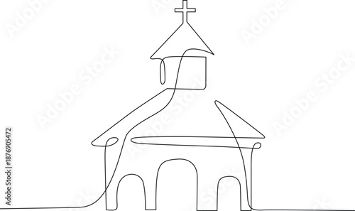 Simple church building Vector